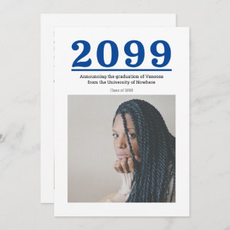 Blue Big Numbers Two-Photo Studenten