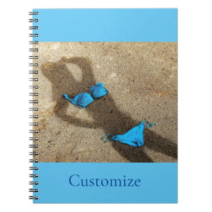 Blue Bikini Beach Sand Thunder_Cove Anteckningsbok