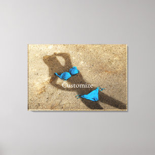 Blue Bikini Beach Sand Thunder_Cove Canvastryck