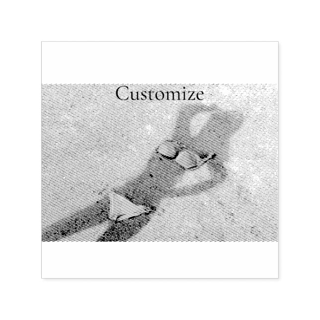 Blue Bikini Beach Sand Thunder_Cove Självfärgande Stämpel (Design)