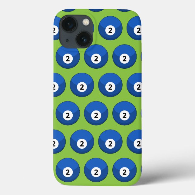 Blue Billiard Boll nummer två Mönster (Baksida)