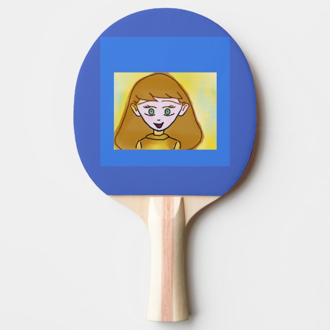 Blue Bingo Anime Ping Pong Paddle Pingisracket (Framsidan)
