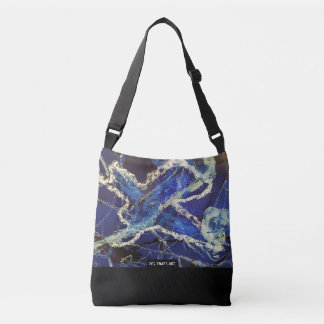Blue Bird, Abstract Art Axelväska
