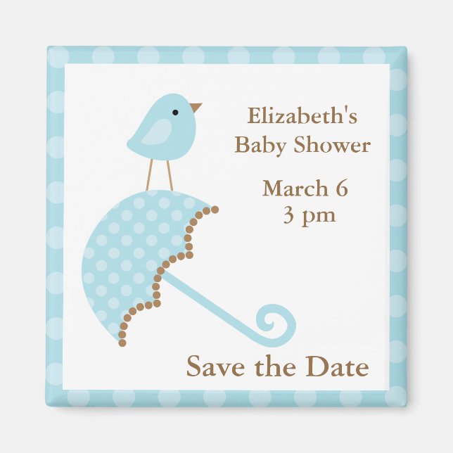 Blue Bird and Parbrella Magnet (Framsidan)