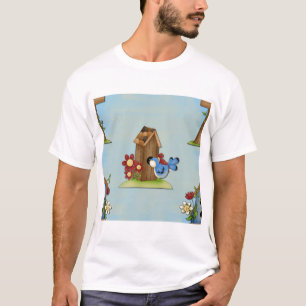 Blue Bird Birdhouse T Shirt