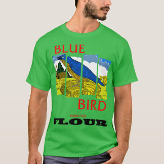 BLUE BIRD BLACK FLAGGA T SHIRT