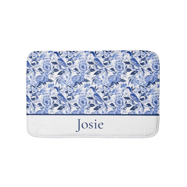 Blue Bird Chinoiserie Monogram  Badrumsmatta (Framsidan)