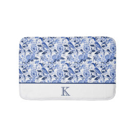 Blue Bird Chinoiserie Monogram  Badrumsmatta