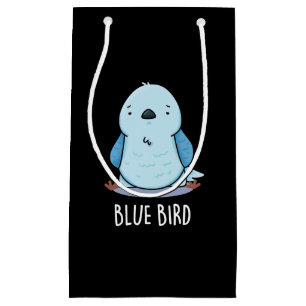 Blue Bird Funny Animal Pun Mörk BG