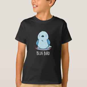 Blue Bird Funny Animal Pun Mörk BG T Shirt