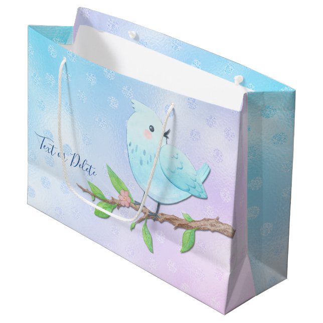 Blue Bird Gift Bag (Framsidan Vinklad)