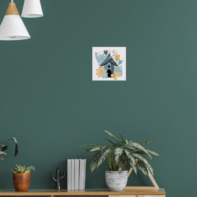 Blue Bird House Poster (Vardagsrum 1)