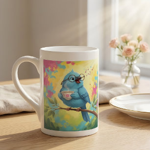 Blue Bird Mysig Specialmugg Benporslin Mugg