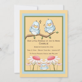 Blue Bird Nyfödd bebis Meddelande