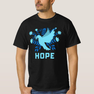 Blue Bird of Hope and Peace - Dove T Shirt