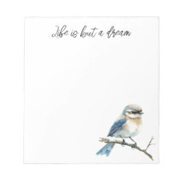 Blue Bird on a Tree Branch Anteckningsblock