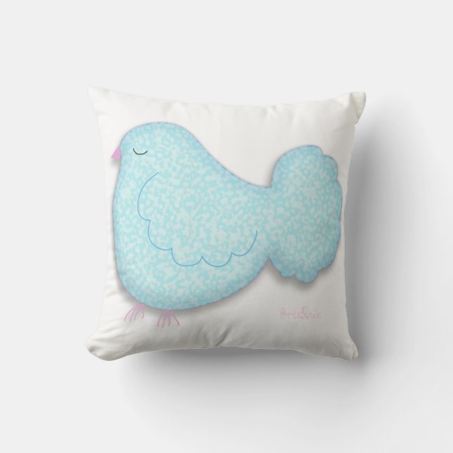 Blue bird pillow kudde (Framsida)