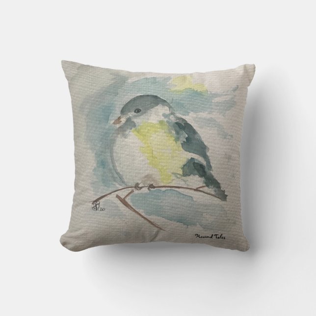 Blue Bird Pillow Kudde (Framsida)