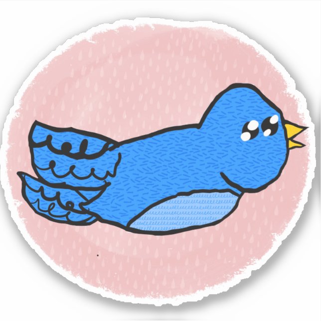Blue Bird Sticker Klistermärken (Framsida)