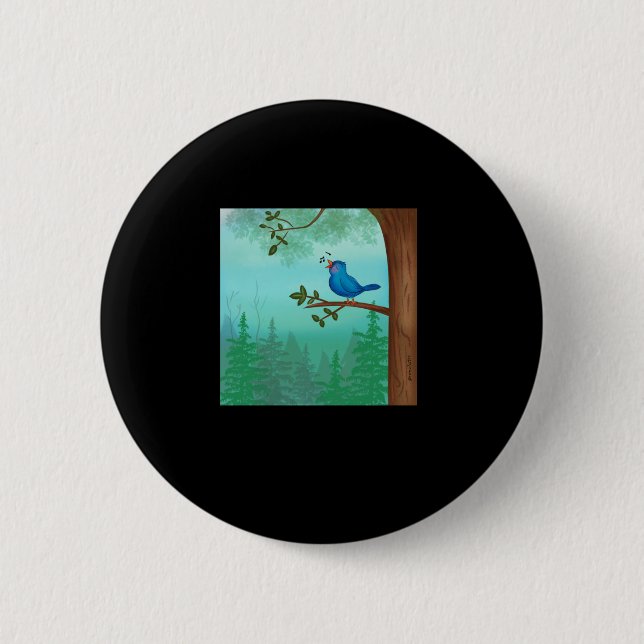Blue Bird Sticker Knapp (Framsida)