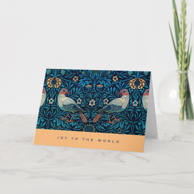 Blue Bird William Morris Mönster Helgkort (Framsida)
