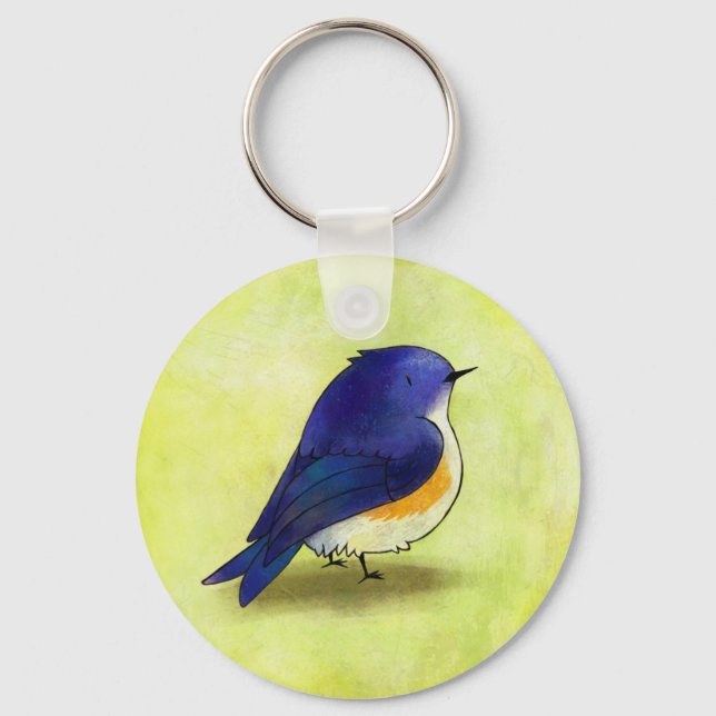 Blue Birdie Keychain Nyckelring (Framsida)
