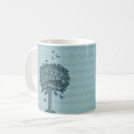 Blue Birds Butterflies Dream Träd Kaffemugg