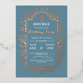 Blue Birth... Dubbla Firande-Helgdag-kort