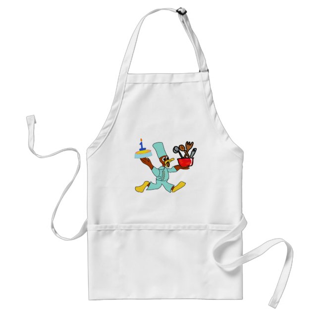 Blue Birthday Chef Ducky Apron Förkläde (Framsidan)