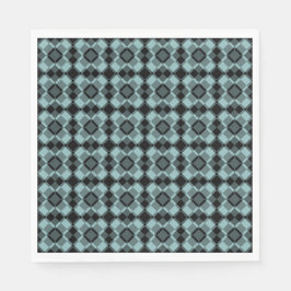 Blue Black Checker Argyle Pattern Pappersservett