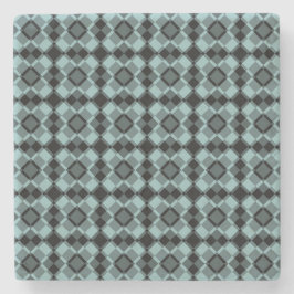 Blue Black Checker Argyle Pattern Stenunderlägg