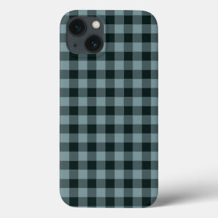 Blue Black Checkered Gingham Mönster