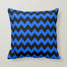 Blue Black Chevron Rand Kudde