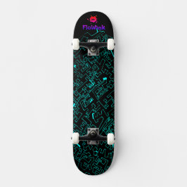 Blue Black Cyber Mini Skateboard Bräda 18,5 Cm