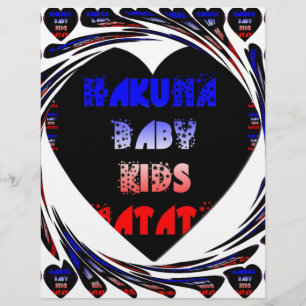 Blue Black Hakuna Matata Baby Kids Design.png