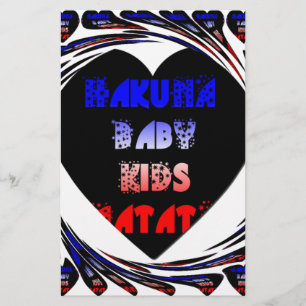 Blue Black Hakuna Matata Baby Kids Design.png
