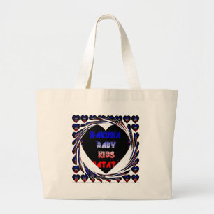 Blue Black Hakuna Matata Baby Kids Design.png Jumbo Tygkasse