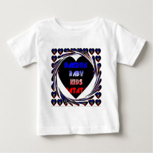 Blue Black Hakuna Matata Baby Kids Design.png Tee Shirt