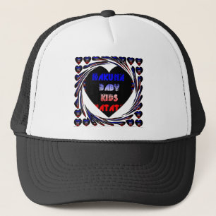 Blue Black Hakuna Matata Baby Kids Design.png Truckerkeps