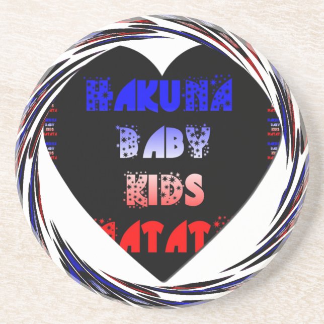 Blue Black Hakuna Matata Baby Kids Design.png Underlägg (Framsidan)