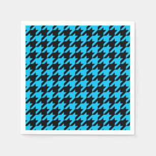 Blue Black Houndstooth Check Pappersservett