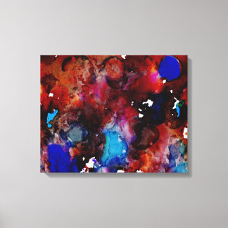 Blue Bläck Kärlek Canvastryck