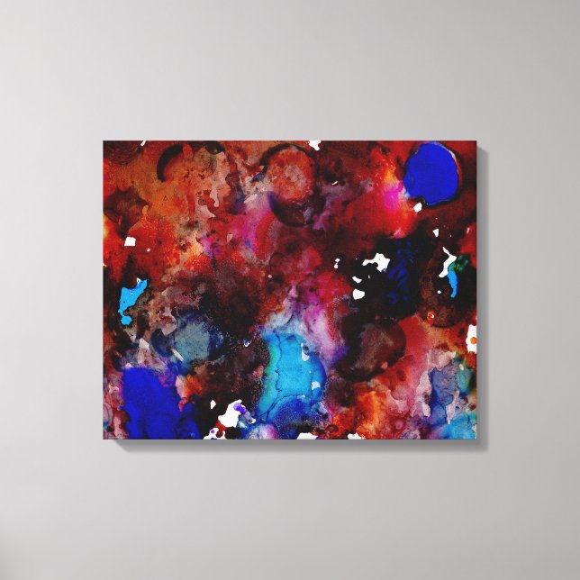 Blue Bläck Kärlek Canvastryck (Framsida)