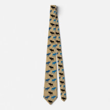 Blue Black Moose Mönster på Guld