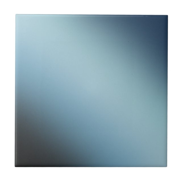 Blue Black Ombre Gradient Blur Abstract Design Kakelplatta (Framsidan)