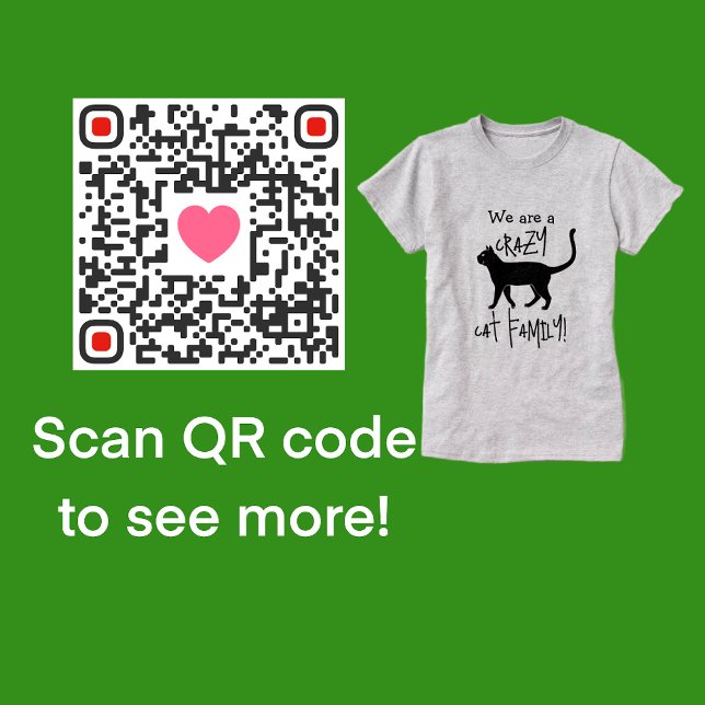 Blue Black Personlig Crazy Cat Pappa T Shirt (Scan QR code to see more!)