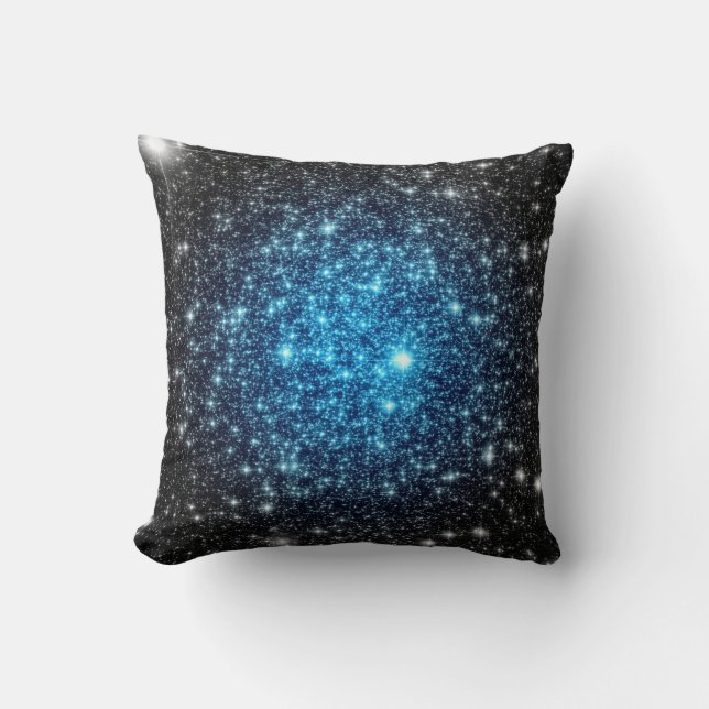 Blue Black Stars Pillow Kudde (Framsida)
