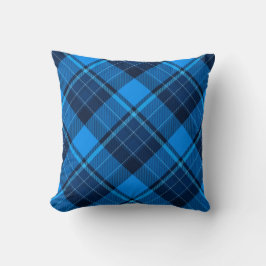 Blue Black Tartan Kudde