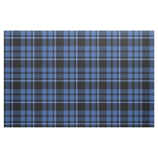 Blue Black Tartan Play Scottish Mönster Tyg (Fat Quarter)