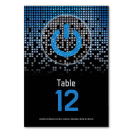 Blue Black Video Gamer Pub Mitzvah Bordsnummer